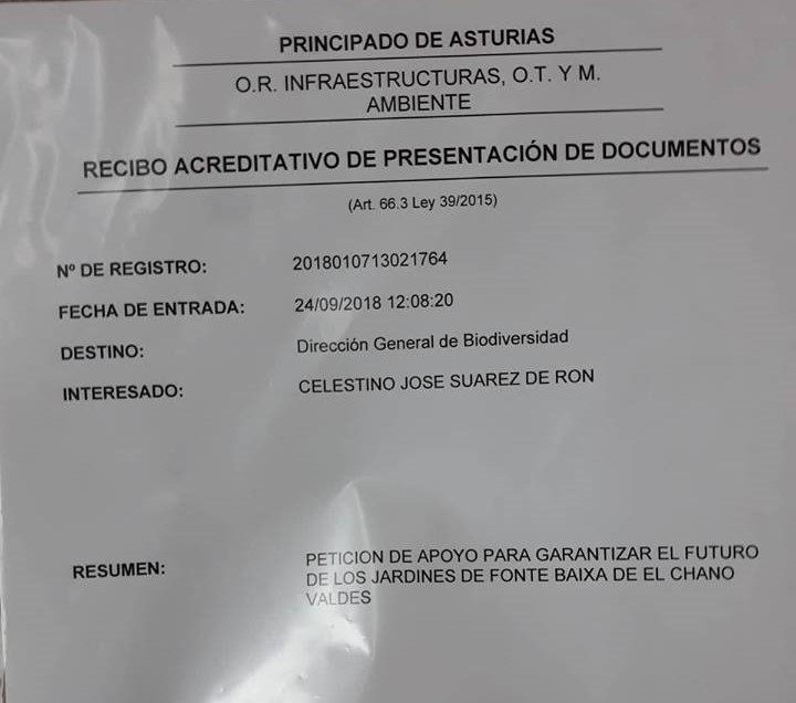 justificante registro jardines